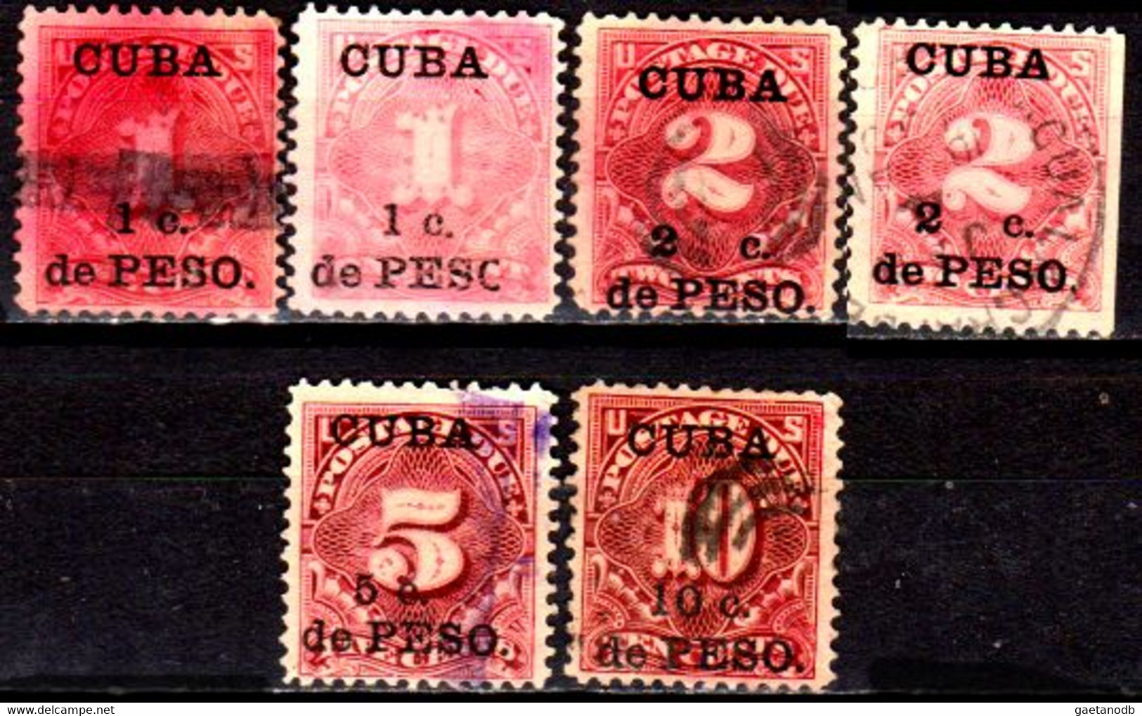 Cuba-0036- Emissione 1899 - 1 Cent. Con Varietà Di Soprastampa - Qualità A Vostro Giudizio. Cent - Usados