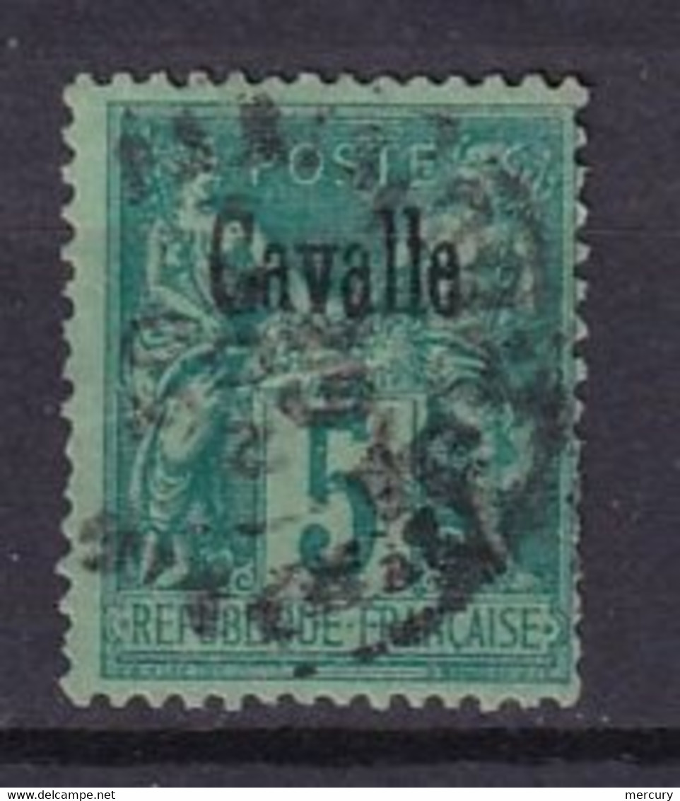 CAVALLE - 5 C. Avec Surcharge Noire Oblitéré FAUX - Used Stamps