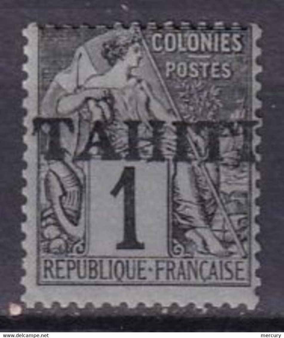 TAHITI - 1 C. De 1893 Neuf Surcharge Droite FAUX - Neufs