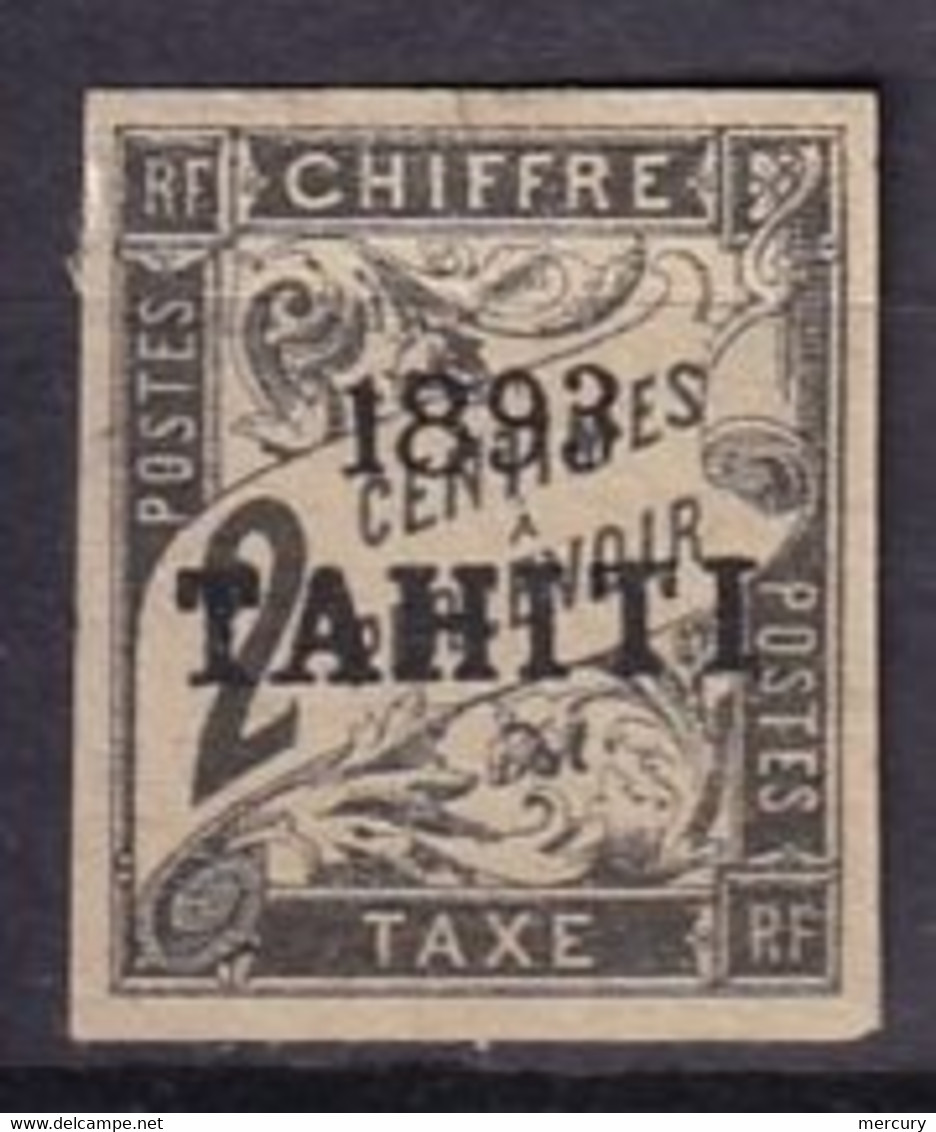 TAHITI - 2 C. Taxe De 1893 Neuf FAUX - Neufs