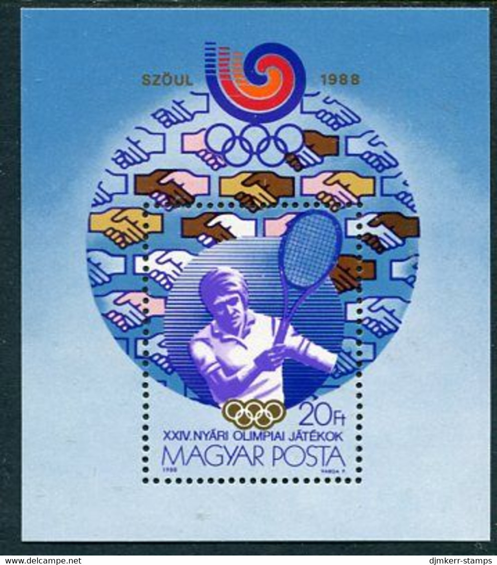 HUNGARY 1988 Seoul Olympic Games Block MNH / **.  Michel Block 198 - Unused Stamps