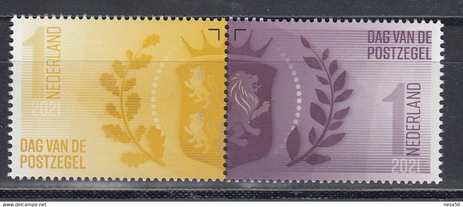 Nederland 2021 Nvph Nr ??, Mi Nr ??, Dag Van De Postzegel, Blok Van 2 - Unused Stamps