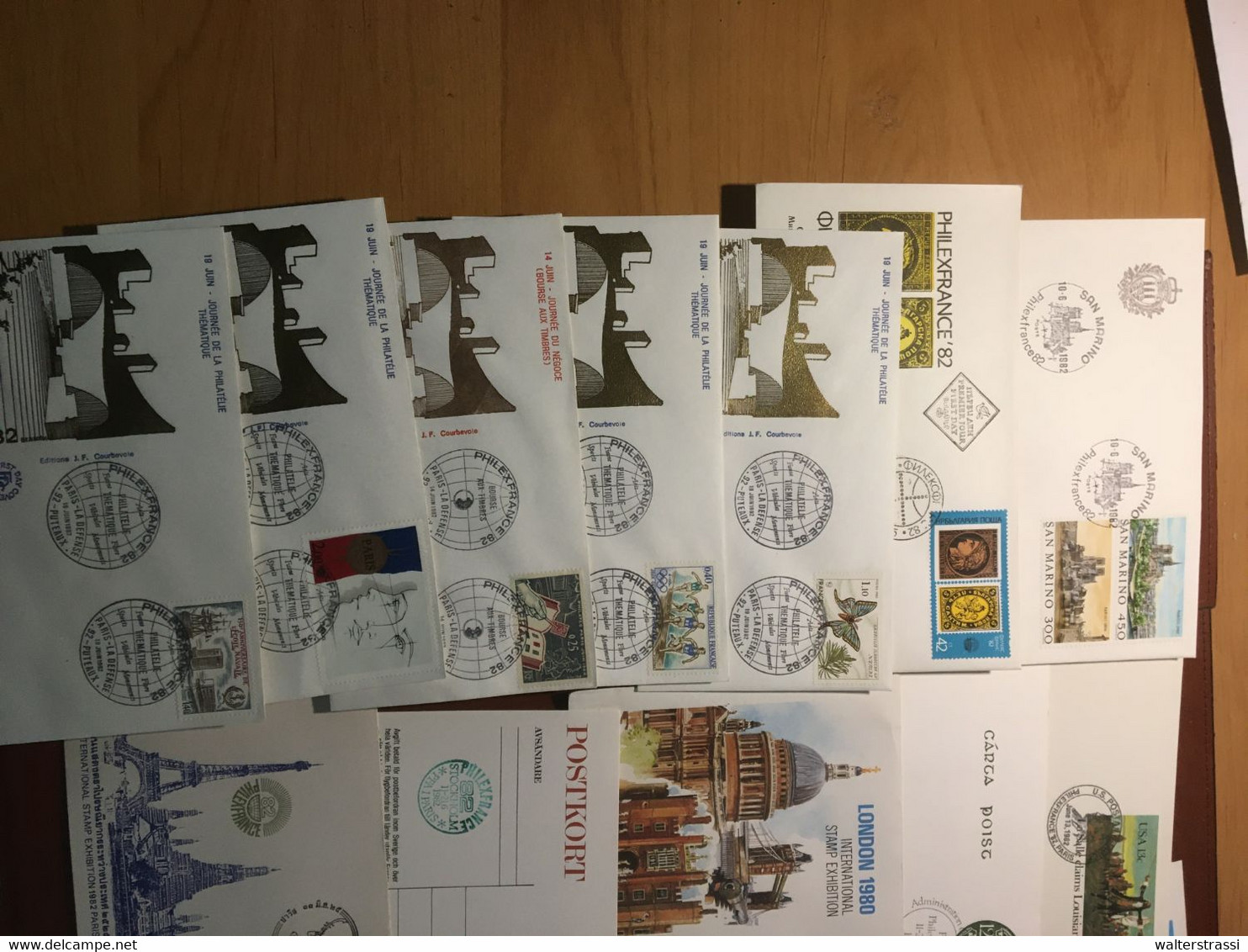 Belege Posten " PHILEXFRANCE 82 " In Frankreich Aus Verschiedenen Ländern ! - Philatelic Exhibitions