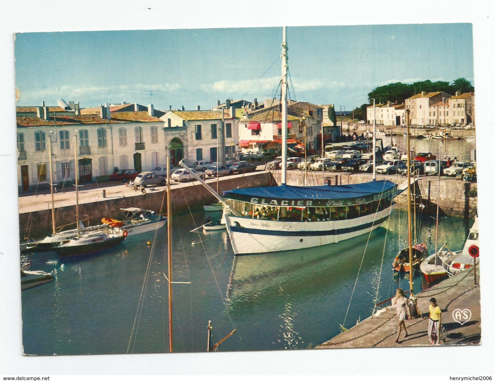 17 - Ile De Ré - St Saint Martin En Ré Le Port  Le Bateau Voilier Glacier Créperie Fruits De Mer  Yatch " Doux Zéphir " - Ile De Ré