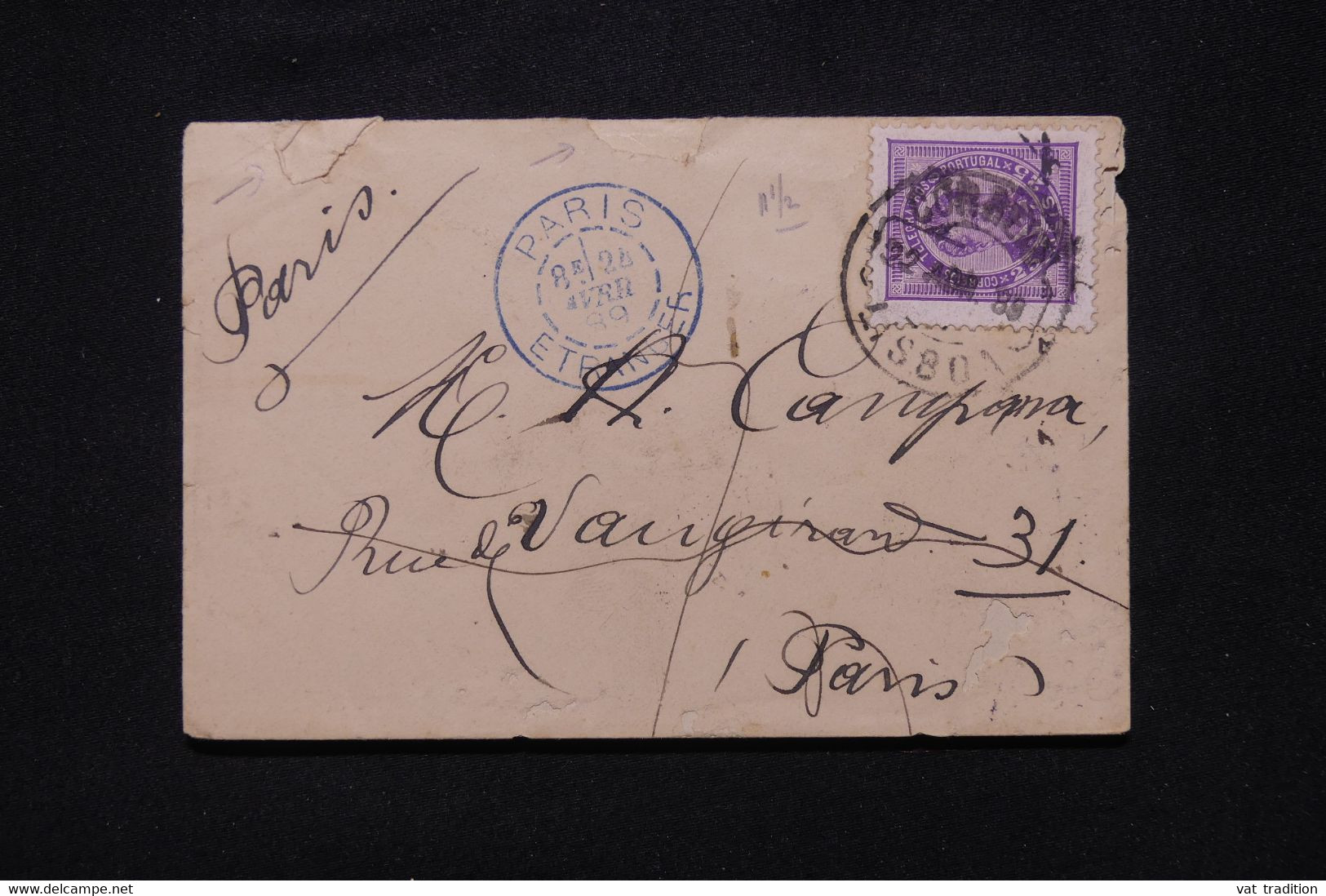 PORTUGAL - Enveloppe De Lisbonne Pour La France En 1889 - L 107957 - Covers & Documents