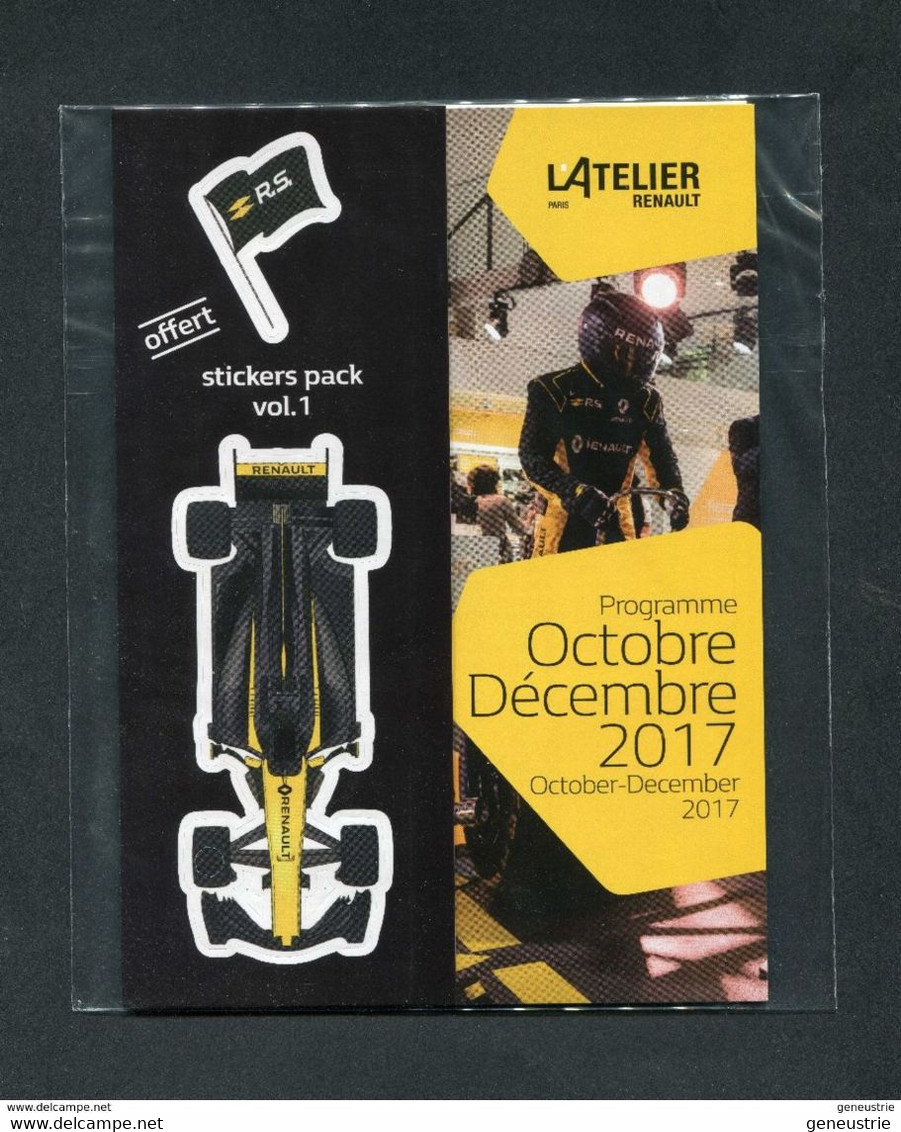 Programme Officiel Avec Stickers Autocollant "L'Atelier Renault Octobre / Décembre 2017 - Renault Sport Formula One" - Automobile - F1