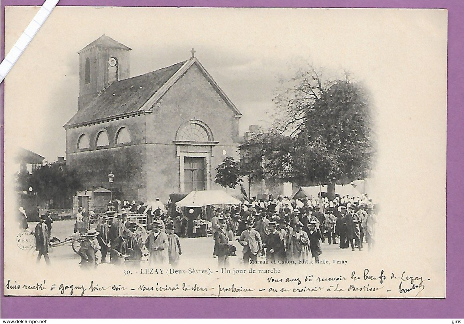 79 - Deux-Sèvres - LEZAY - Un Jour De Marché. Place De L'Eglise - Andere & Zonder Classificatie