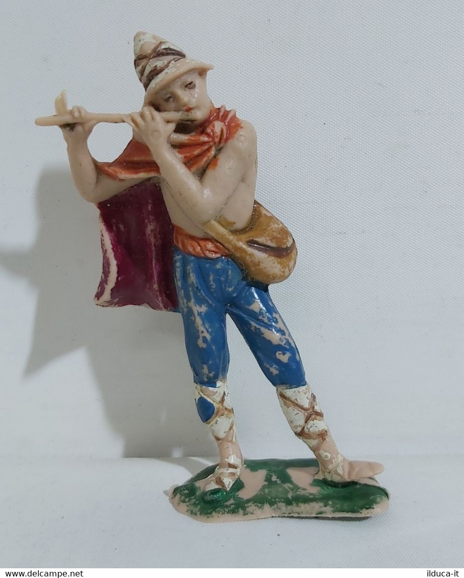 08269 Pastorello Presepe - Statuina In Plastica - Musicante Con Flauto - Christmas Cribs