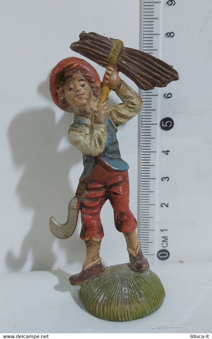 08340 Pastorello Presepe - Statuina In Plastica - Ragazzo Con Legna - Weihnachtskrippen