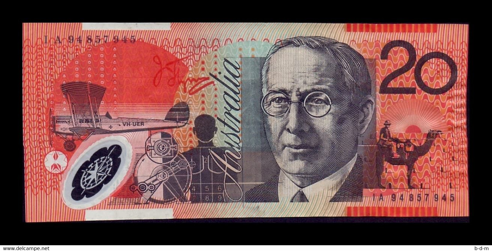 Australia 20 Dollars 1994 Pick 53a Polymer MBC+ VF+ - 1974-94 Australia Reserve Bank