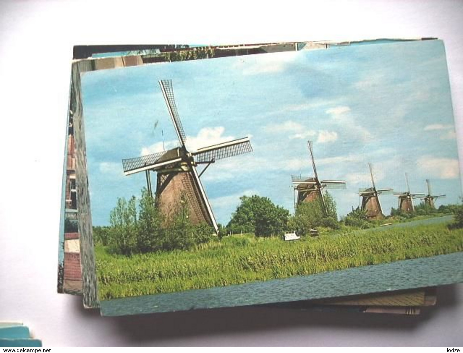 Nederland Holland Pays Bas Kinderdijk Met Een Rijtje Molens - Kinderdijk