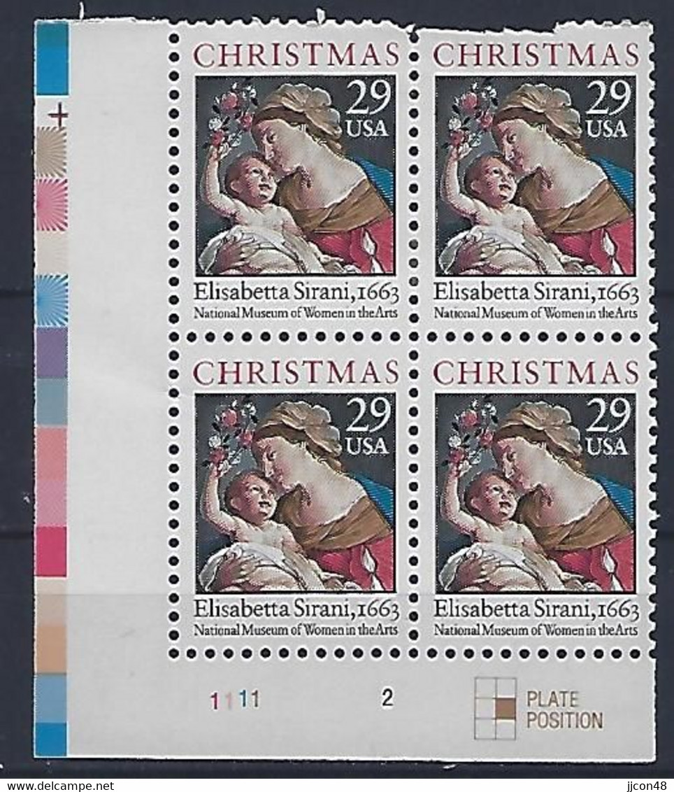 USA  1994  Christmas  (*) Mi.2526  A  (Pl. Nr. 1111 2) - Plate Blocks & Sheetlets