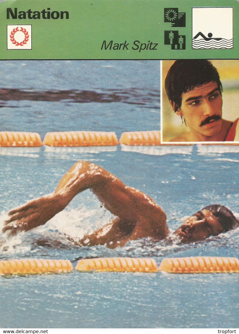 AS / Vintage SPORT Ancienne IMAGE Carte De Collection 1978  /   NATATION Mark SPITZ - Nuoto