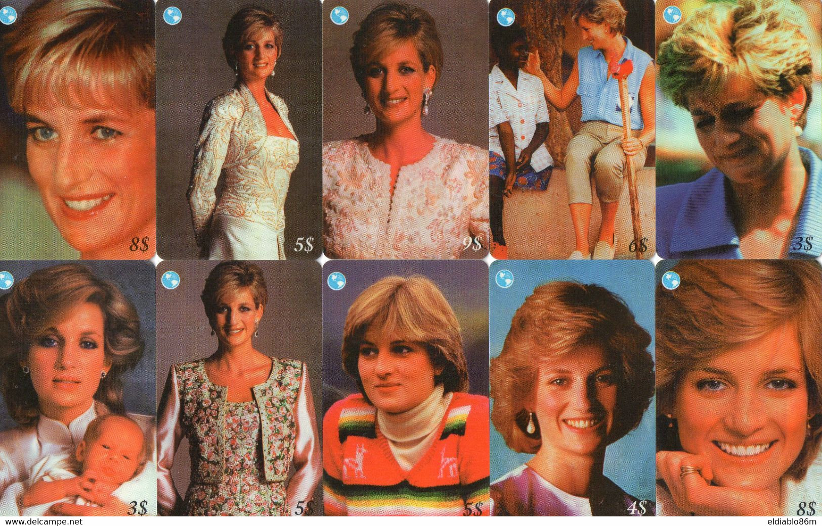 UNITED STATES - PREPAID - THEMATIC LADY DIANA - 10 CARDS - Other & Unclassified