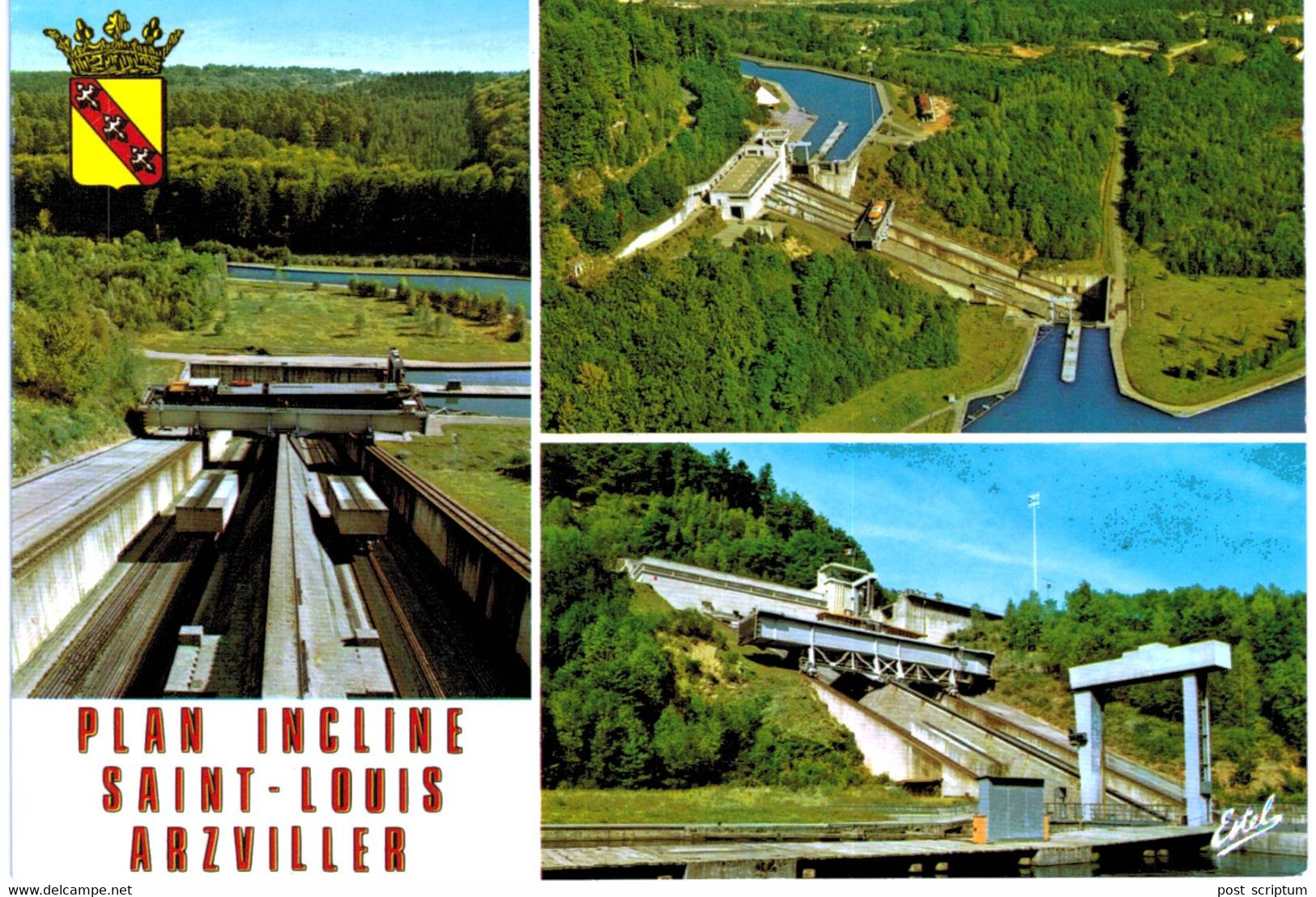 Saint Louis Arzviller - Plan Incliné -   Péniche - 3 Cartes - Arzviller