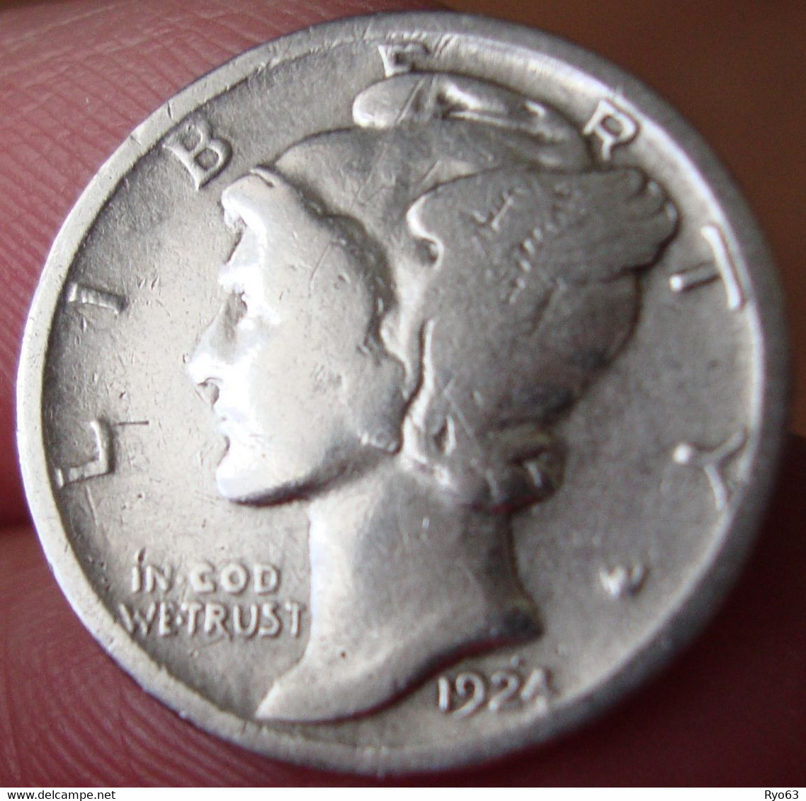 One Dime 1924 USA - 1916-1945: Mercury