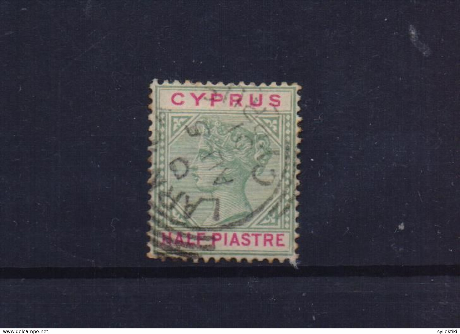 CYPRUS 1894/96 VICTORIA 1/2 PIASTRE USED STAMP WITH ERROR: BROKEN S - Cyprus (...-1960)