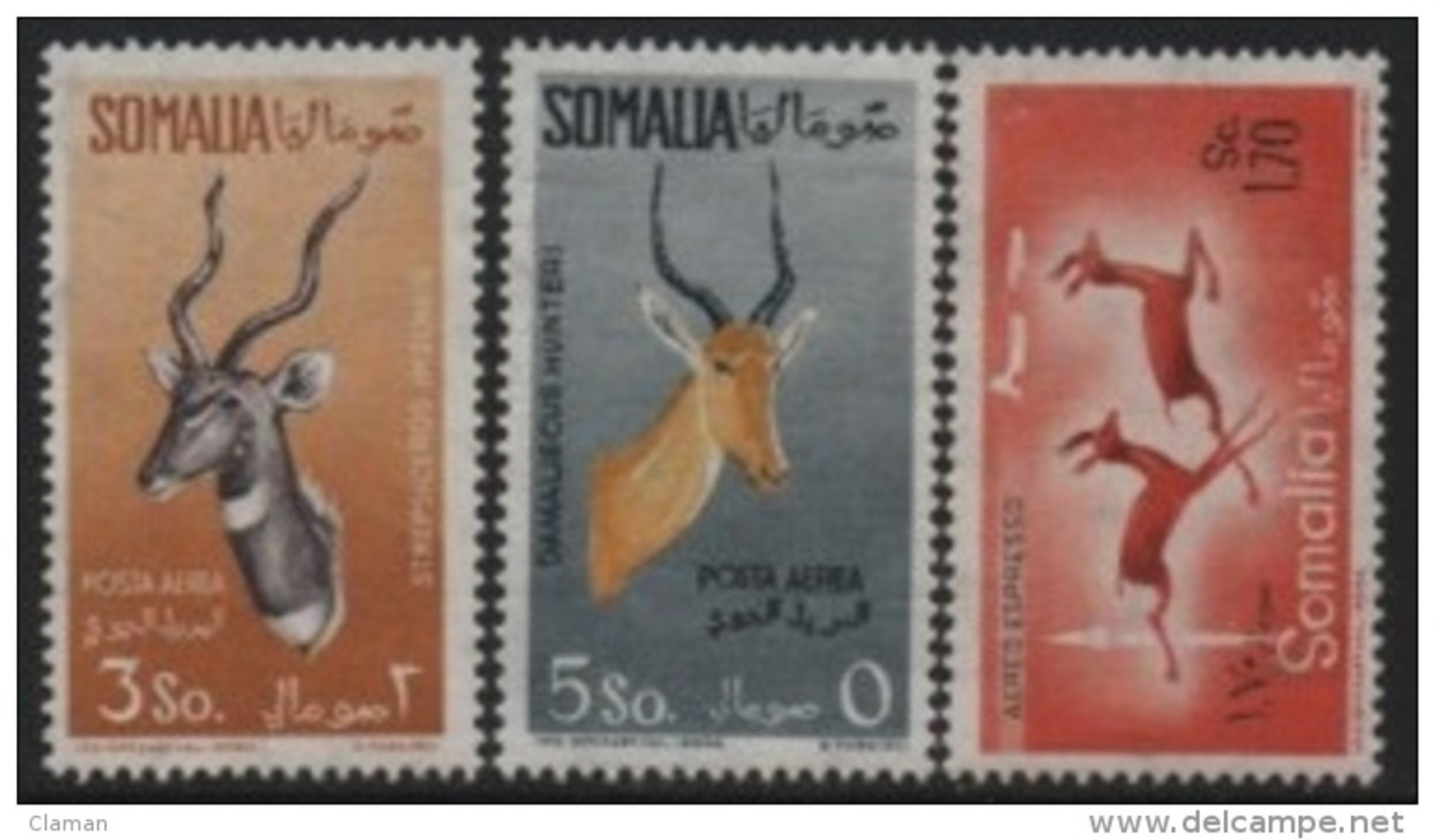Somalia (AFIS)- 1958-1959 Antelope-Antilopes-Antilopen-Antilopi  ** - Somalia (AFIS)