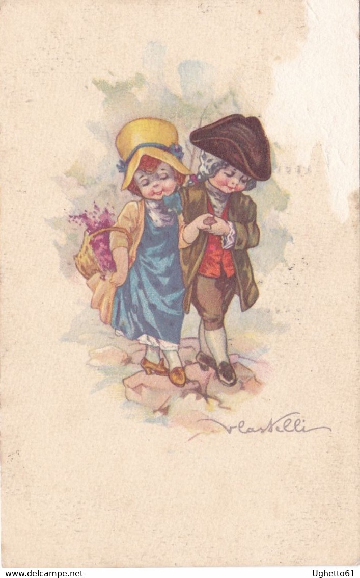 Castelli, Illustratore - Bambini, Viaggiata 1922 - Castelli