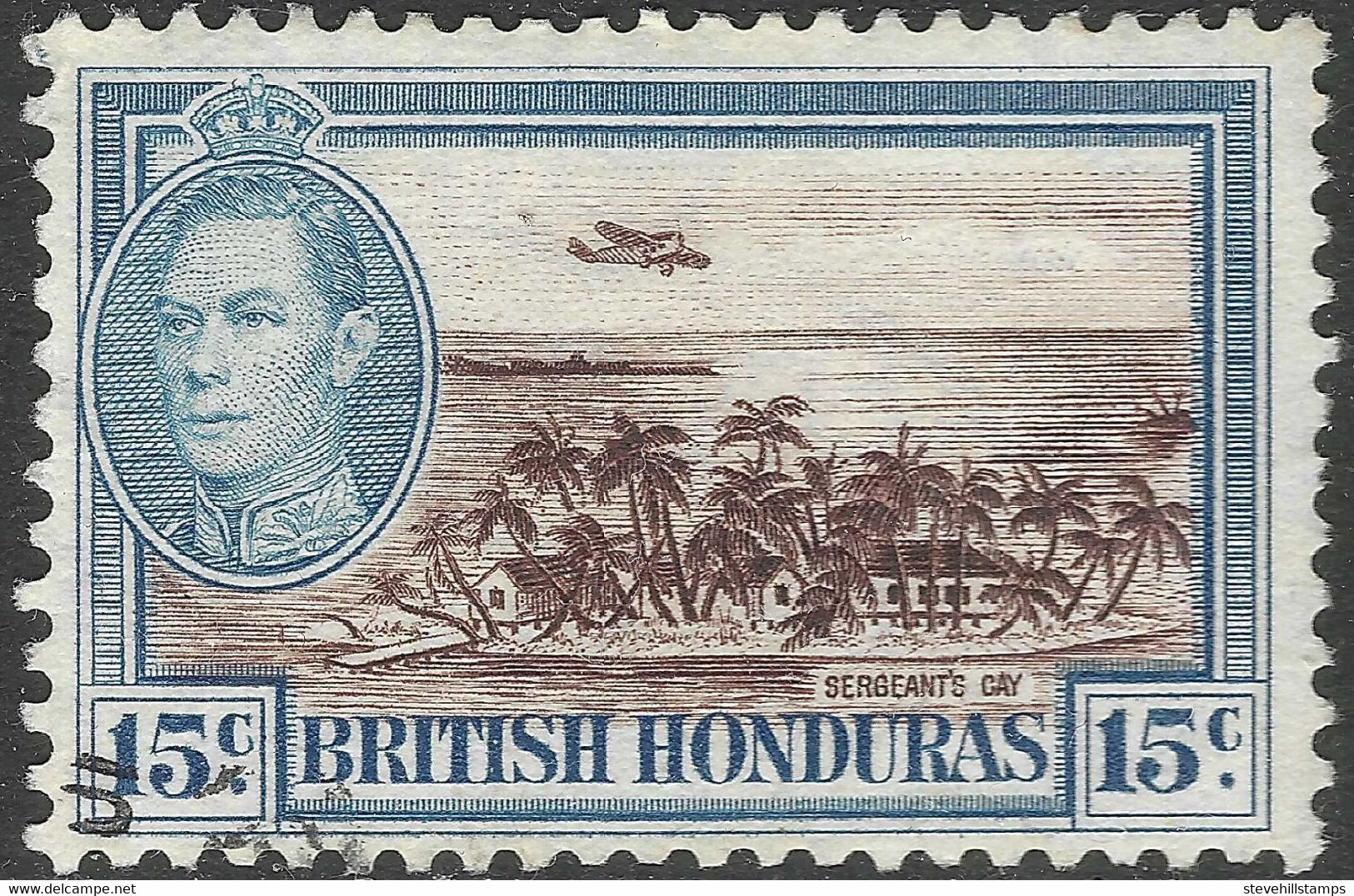 British Honduras. 1938-47 KGVI. 15c Used SG 156 - British Honduras (...-1970)