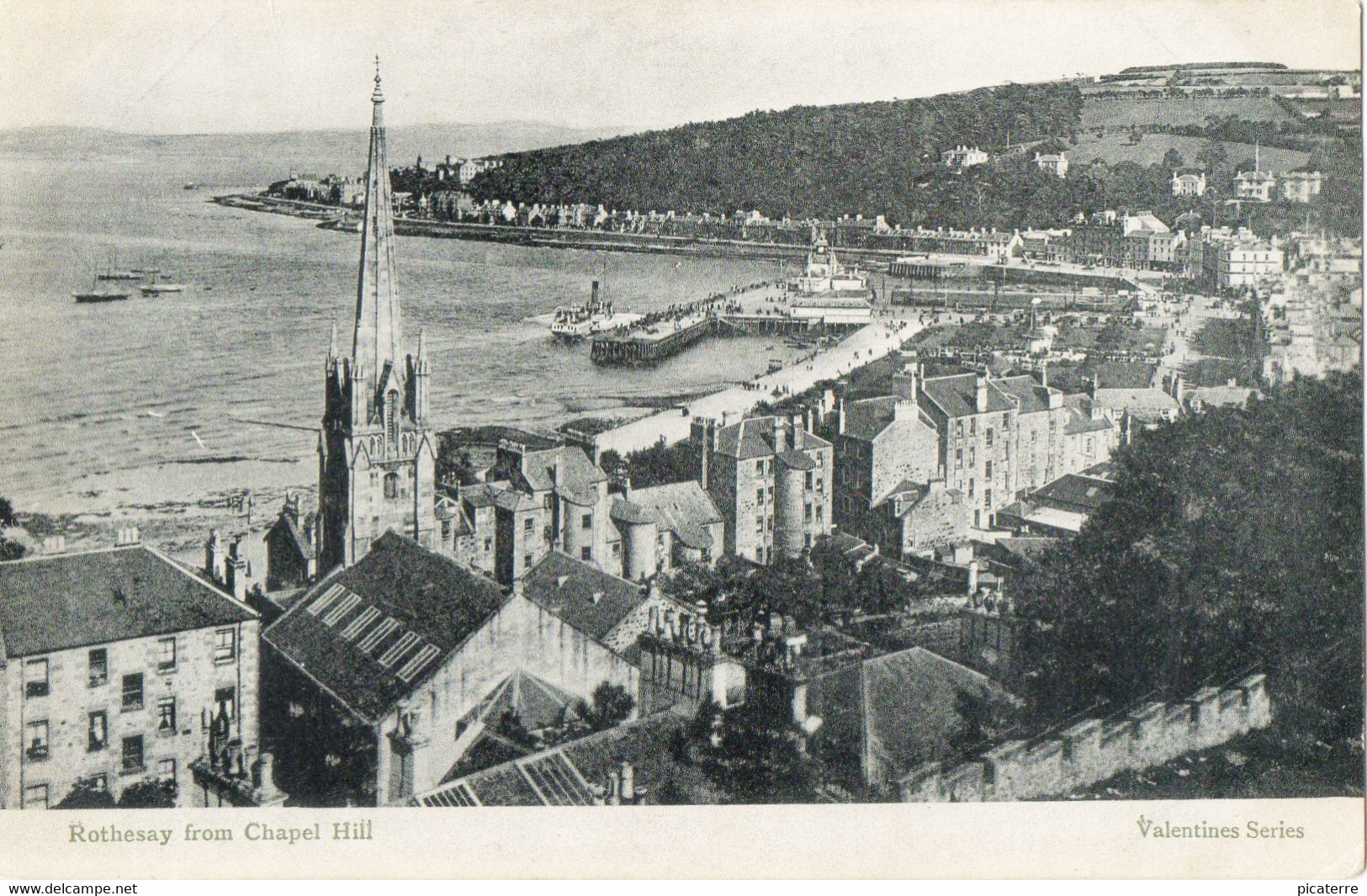 Rothesay From Chapel Hill (Valentines No.B6153) - Bute