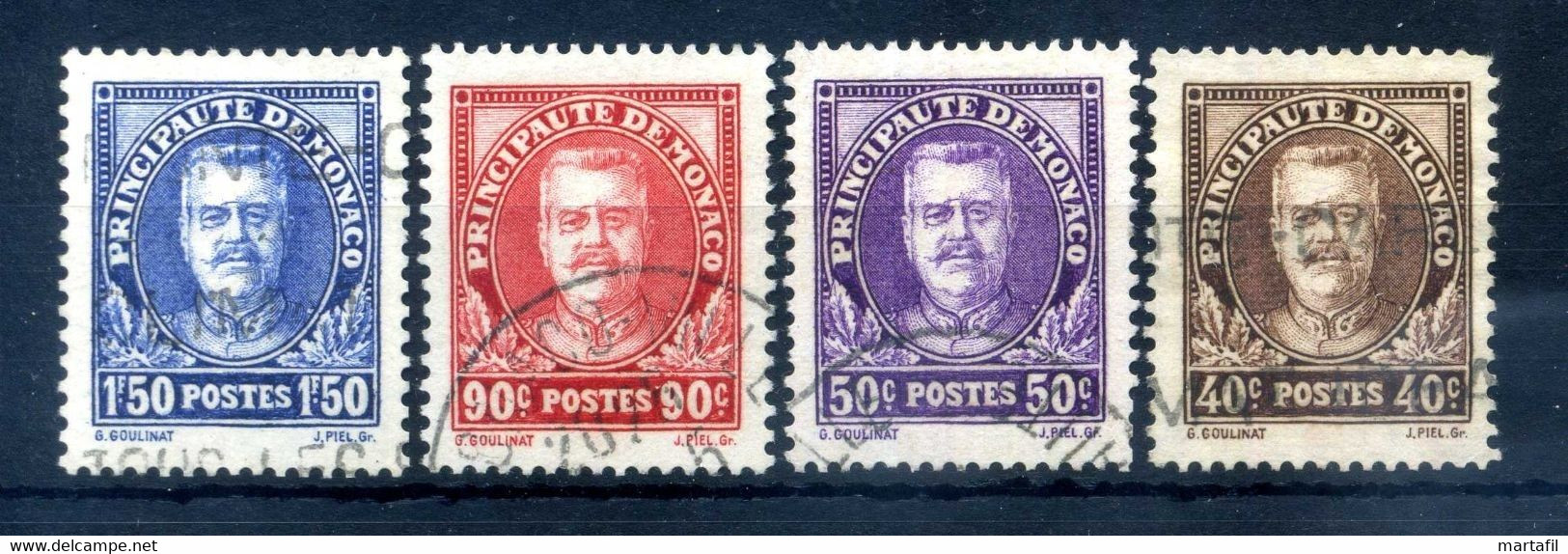 1933 MONACO SET USATO - Used Stamps