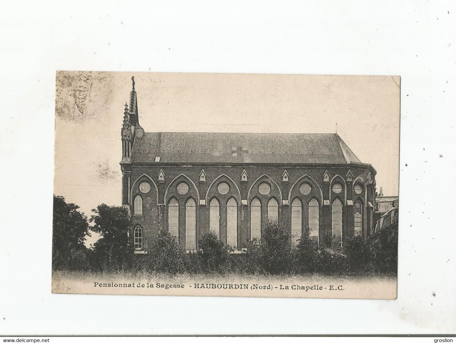 HAUBOURDIN (NORD) PENSIONNAT DE LA SAGESSE LA CHAPELLE 1927 - Haubourdin