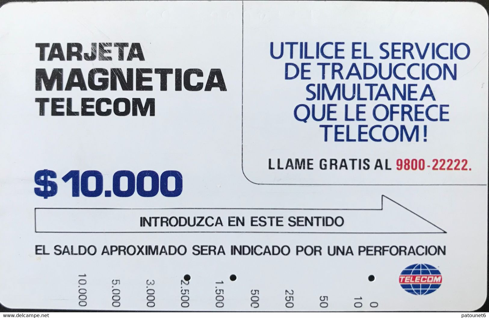 COLOMBIE  -  Phonecard  -  Tamara  - Utilice El Servicio De Traduccion  -  $ 10.000 - Kolumbien