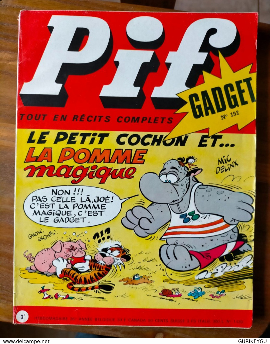 PIF GADGET N° 192 De 1972 - Pif & Hercule