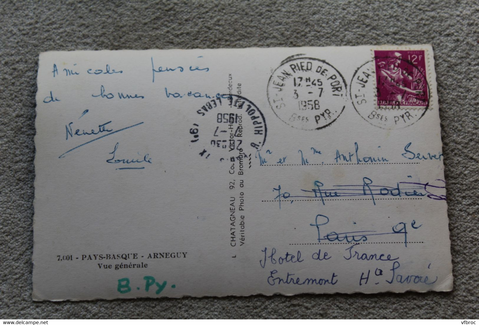 Cpsm 1958, Arneguy, Vue Générale, Pyrénées Atlantiques 64 - Arnéguy