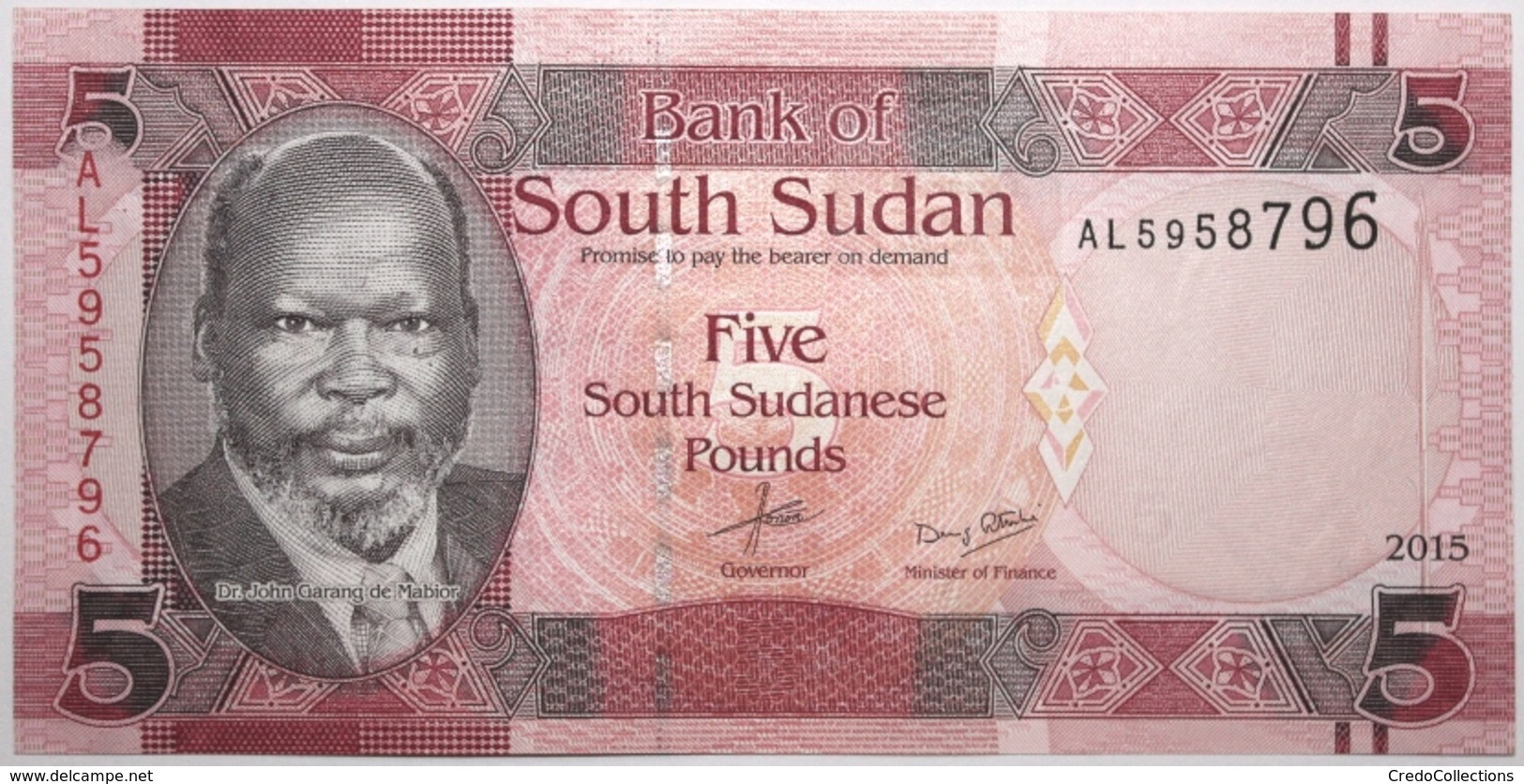 Soudan Du Sud - 5 Pounds - 2015 - PICK 11a - NEUF - Südsudan