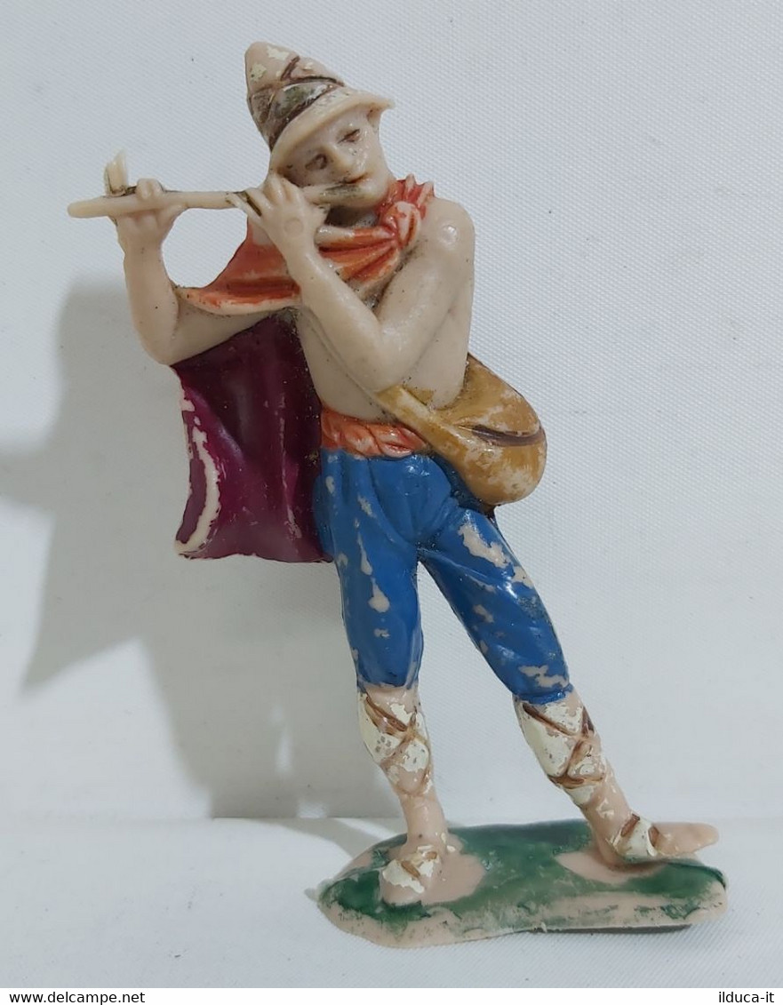 08411 Pastorello Presepe - Statuina In Plastica - Musicante Con Flauto - Weihnachtskrippen