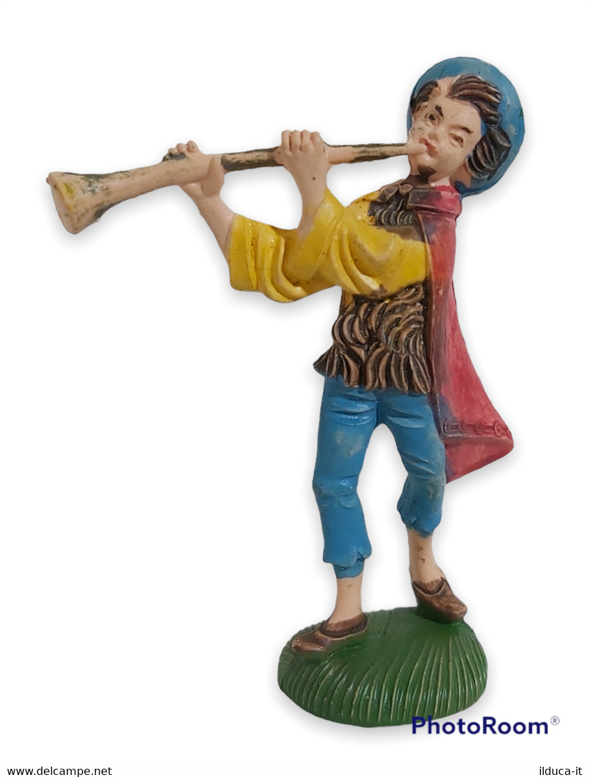 08654 Pastorello Presepe - Statuina In Plastica - Musicante - Christmas Cribs