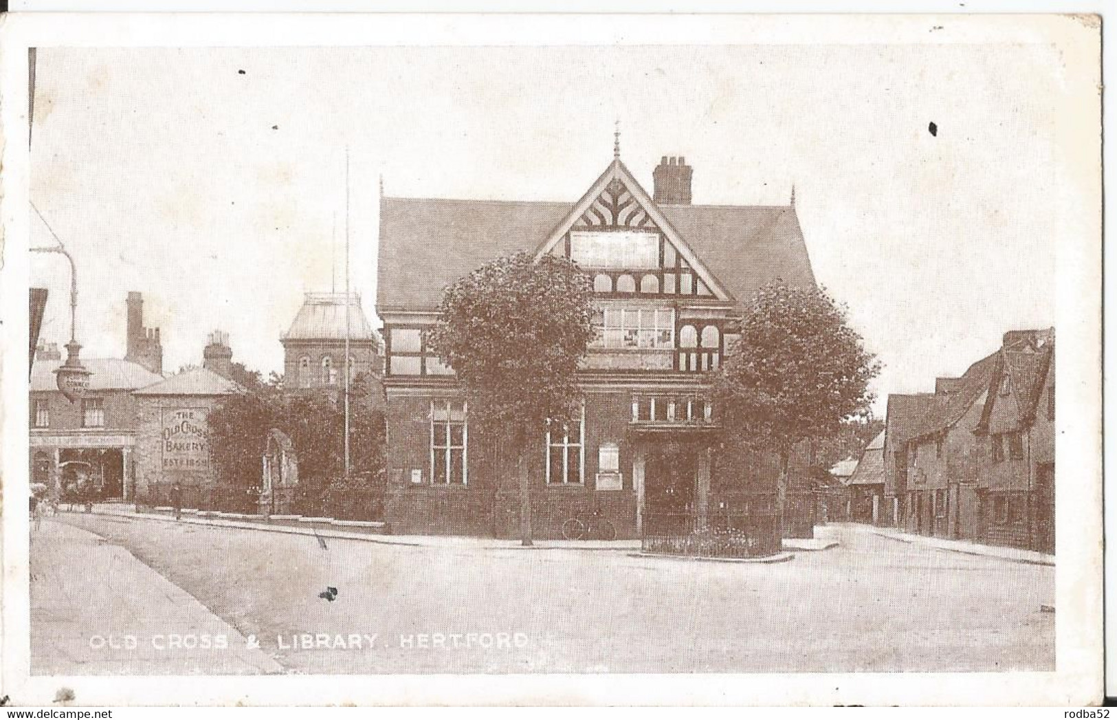 CPA -  Angleterre - Hertfordshire  - Old Cross Library  Hertford - Hertfordshire