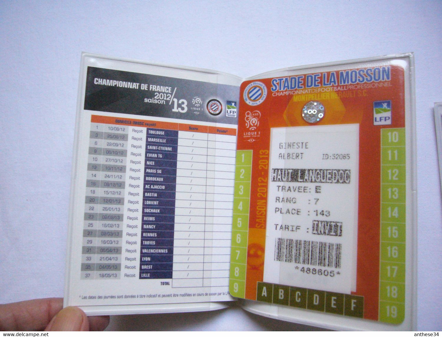 Lot De Cartes Abonnements Football MHSC Stade De La Mosson Montpellier - Otros & Sin Clasificación