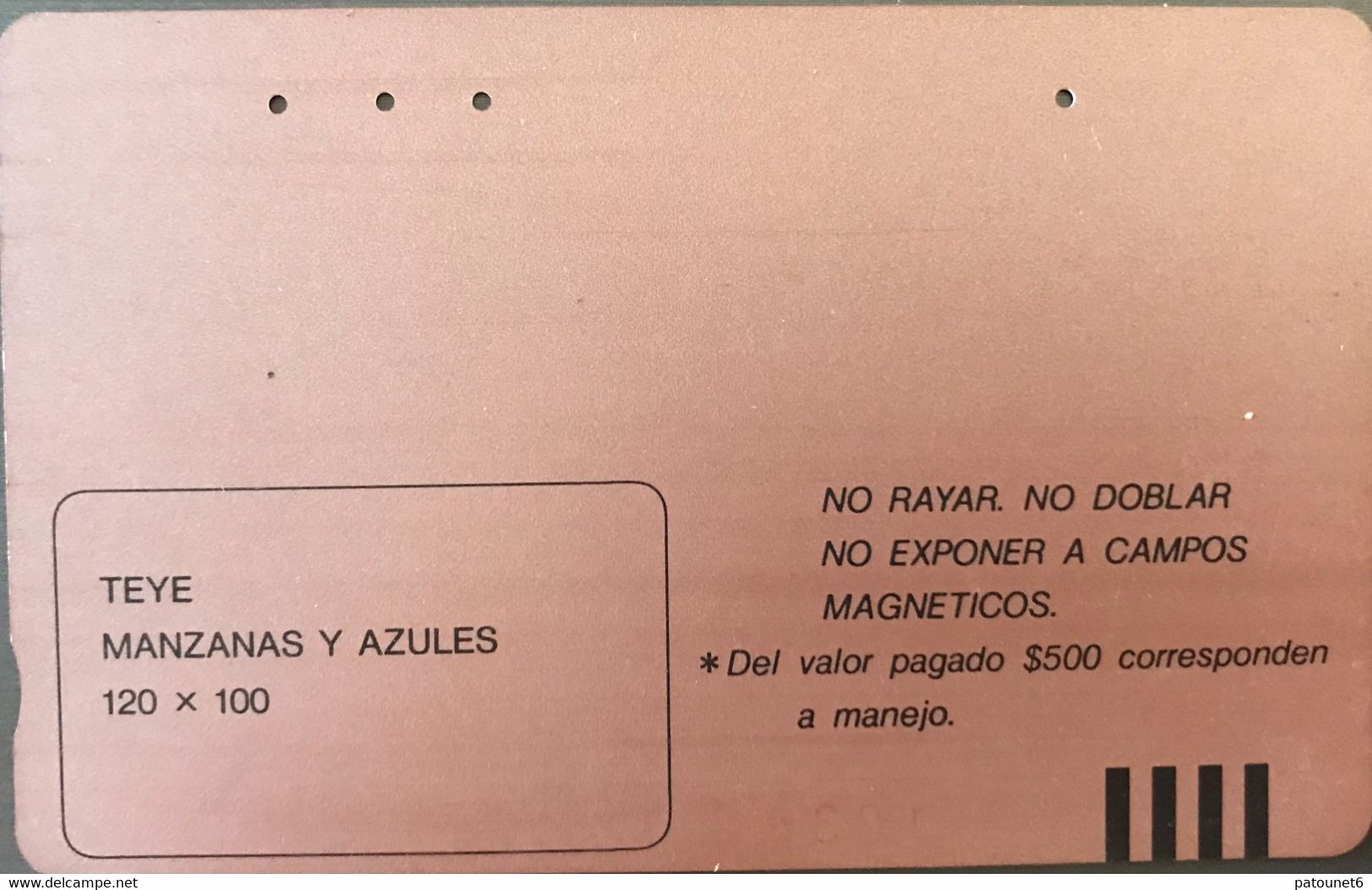 COLOMBIE  -  Phonecard  -  Tamara  - Pintura -  Teye  -  $ 10.500 - Colombie
