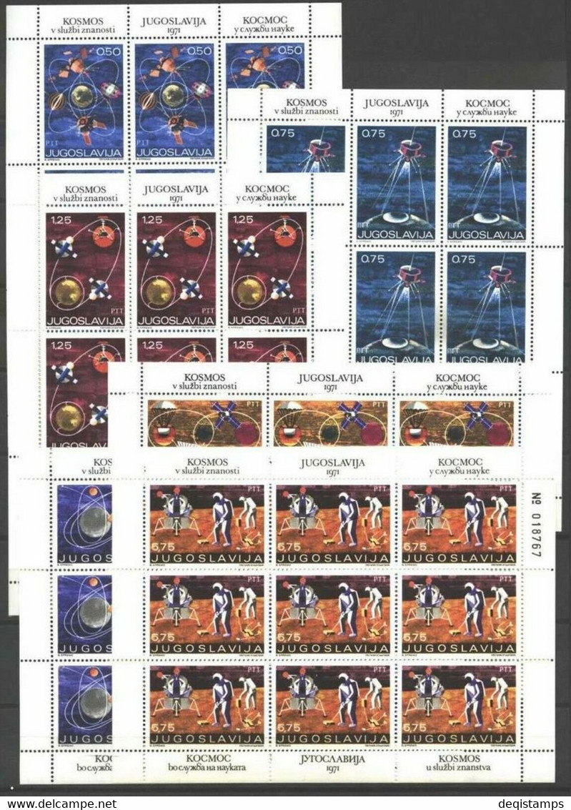 Yugoslavia 1971 ☀ Space Exploring 6 MSS ☀ MNH** - Sammlungen