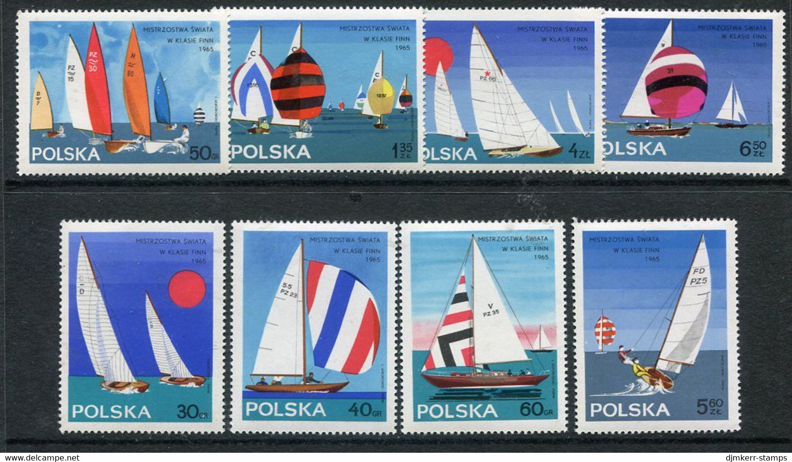 POLAND 1965 Finn Class Sailing Championship MNH / **.  Michel 1587-94 - Neufs