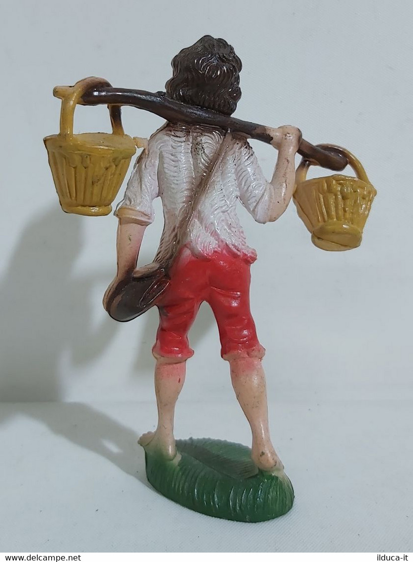 11534 Pastorello Presepe - Statuina In Plastica - Uomo Con Secchi - Kerstkribben