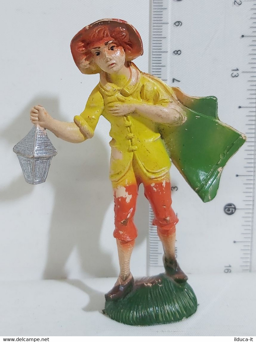 11542 Pastorello Presepe - Statuina In Plastica - Ragazzo Con Lanterna - Christmas Cribs