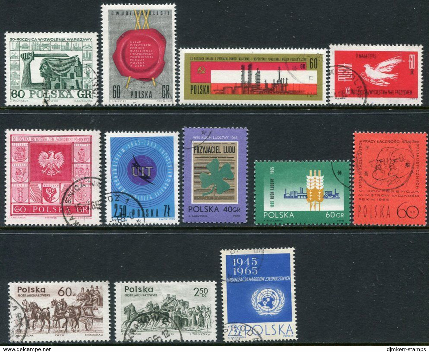 POLAND 1965 Nine Complete Issues Used. - Oblitérés