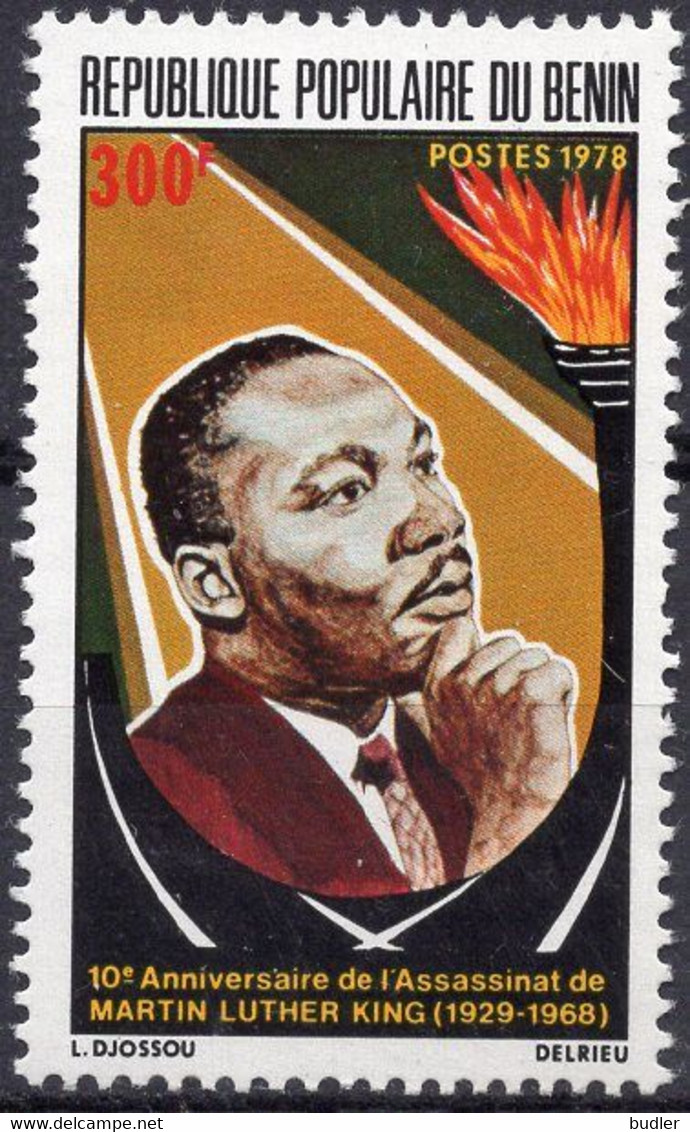 BÉNIN :1978: Y.418*** Postfris/neuf/MNH : MARTIN LUTHER KING,PEACE,RACISME. - Martin Luther King
