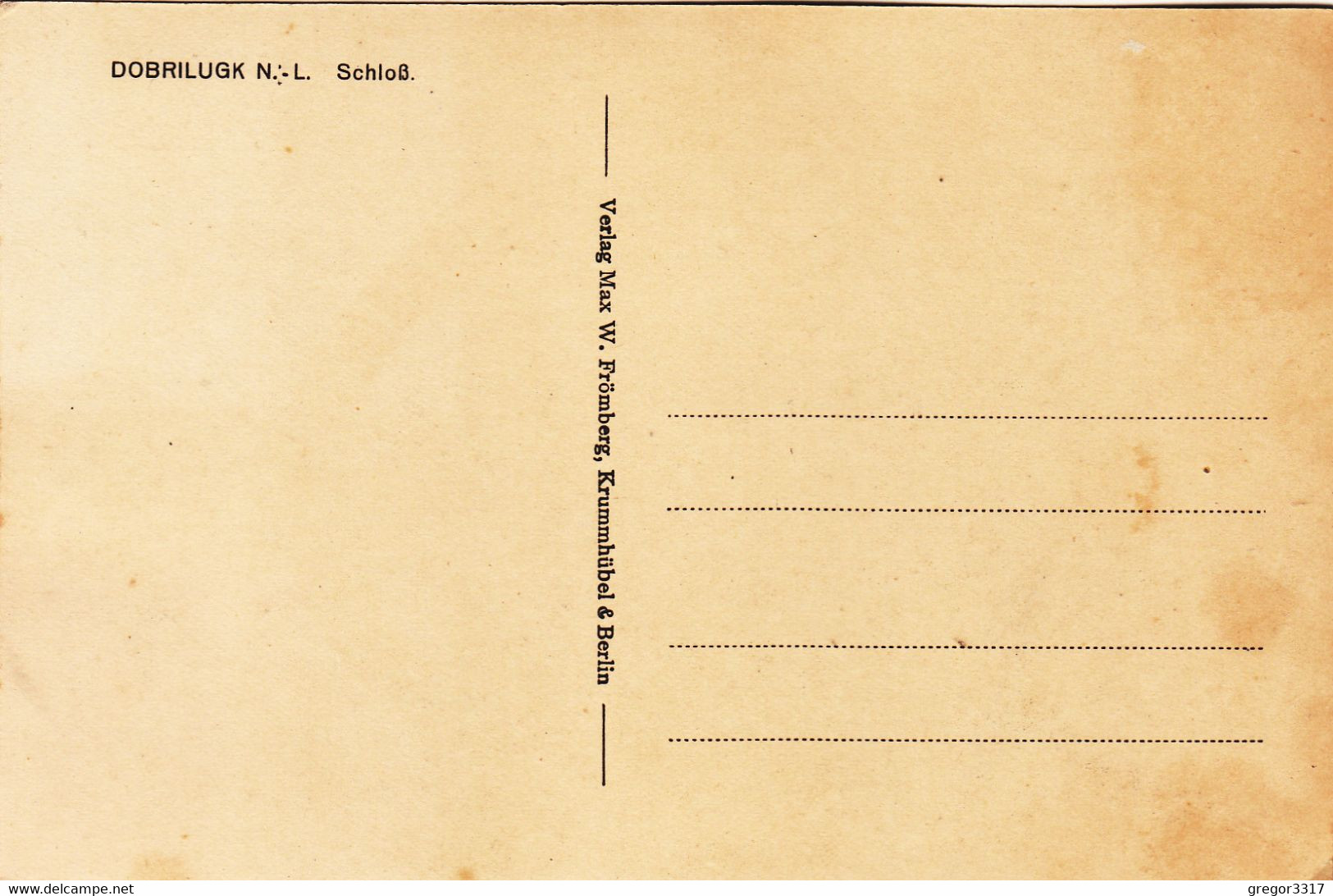 A427) DOBRILUGK - N. L. - SCHLOß - Super Variante ALT !! - Doberlug-Kirchhain