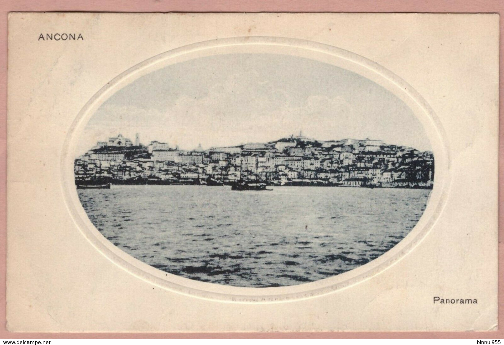 Cartolina Ancona Visita Dal Mare Panorama - Viaggiata - 1921 - Ancona