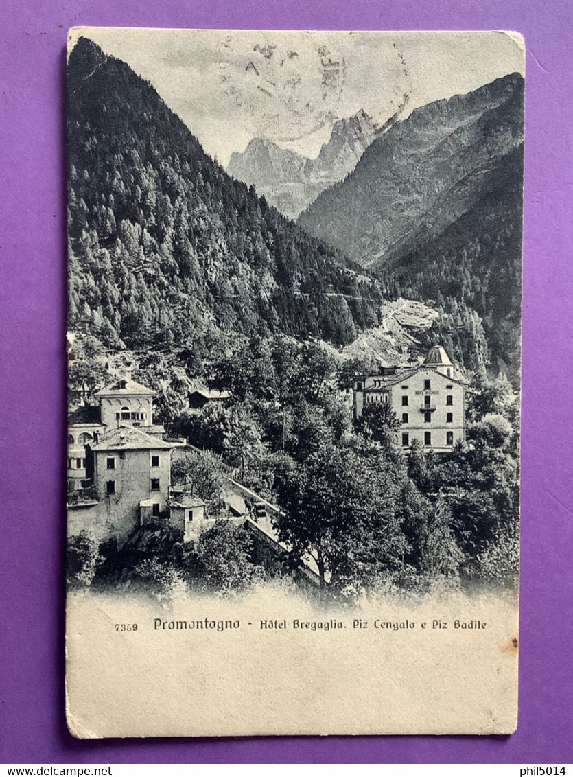 Suisse        PROMONTOGNO   Hôtel Bregaglia    Bon état (angles Usagés) - Bregaglia