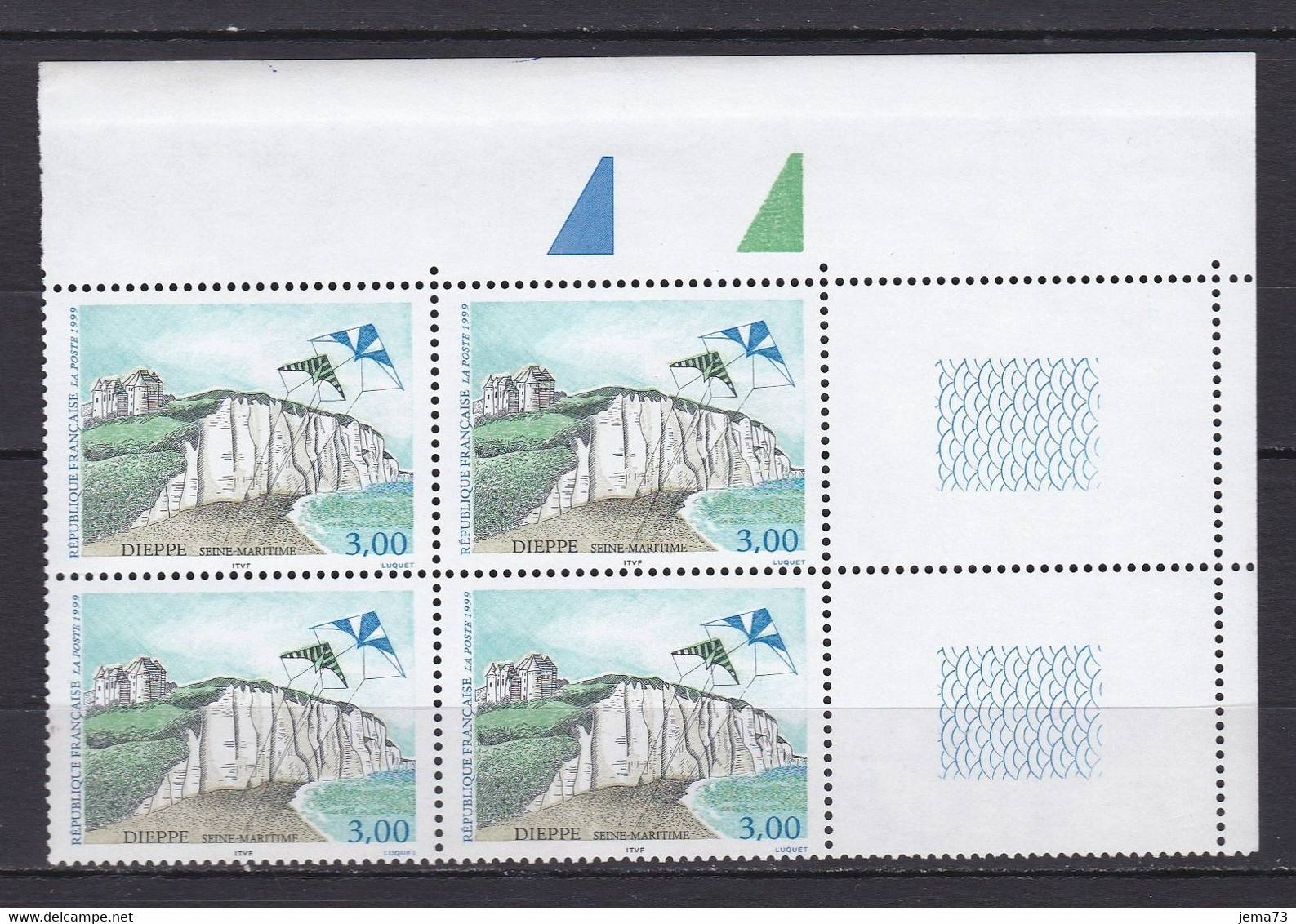 Bloc De 4 Timbres Espagne Canaries 80c Sur 2c – Neuf** Signé ROIG