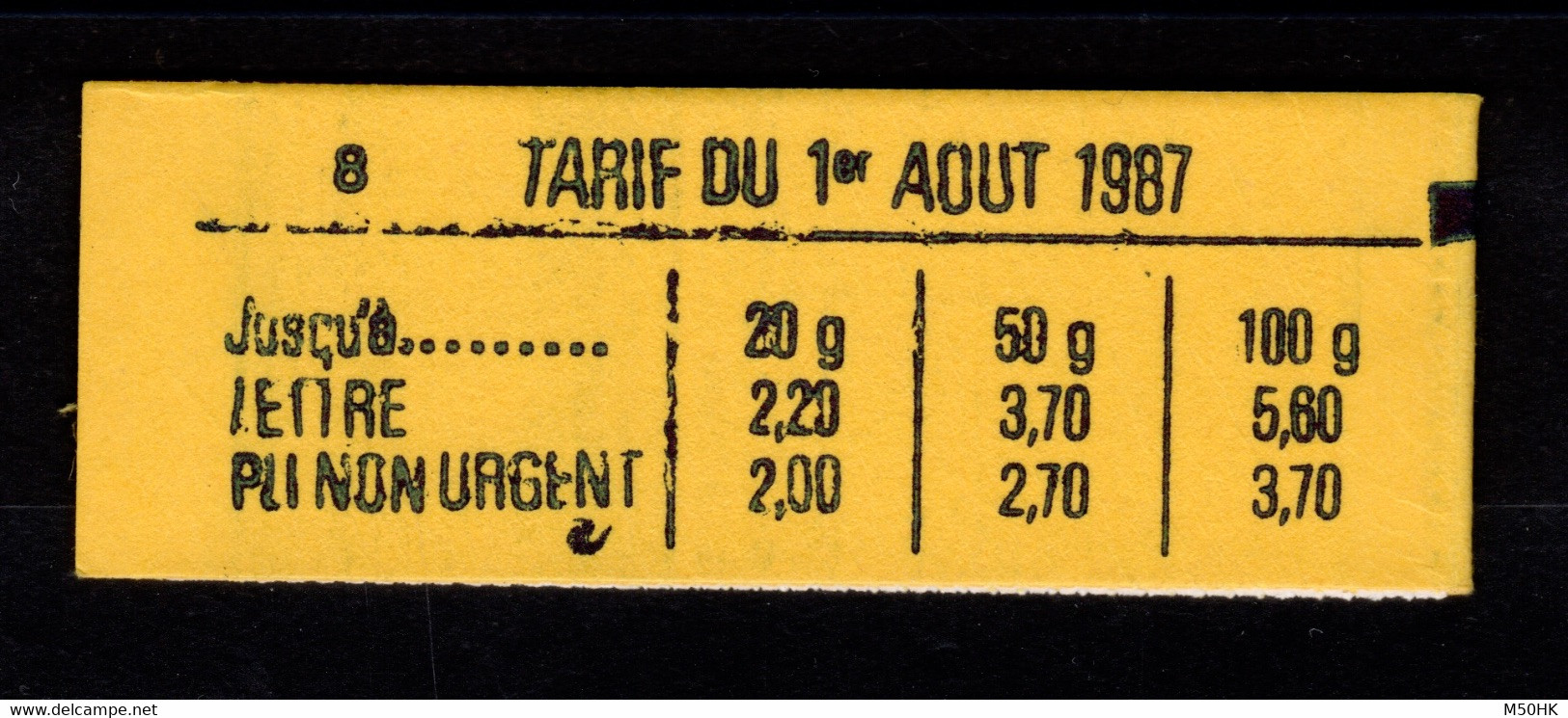 Carnet YV 2376-C10 Variété Ligne Ondulée & Double Ligne (et Point Sous Urgent Au Verso) , N** , Ouvert - Andere & Zonder Classificatie