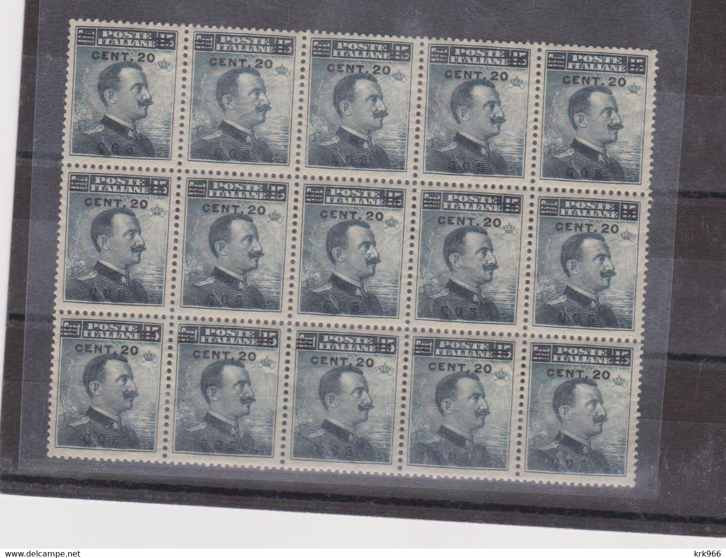 ITALY GREECE COS  20/15 C Bloc Of 15 MNH - Ägäis (Coo)