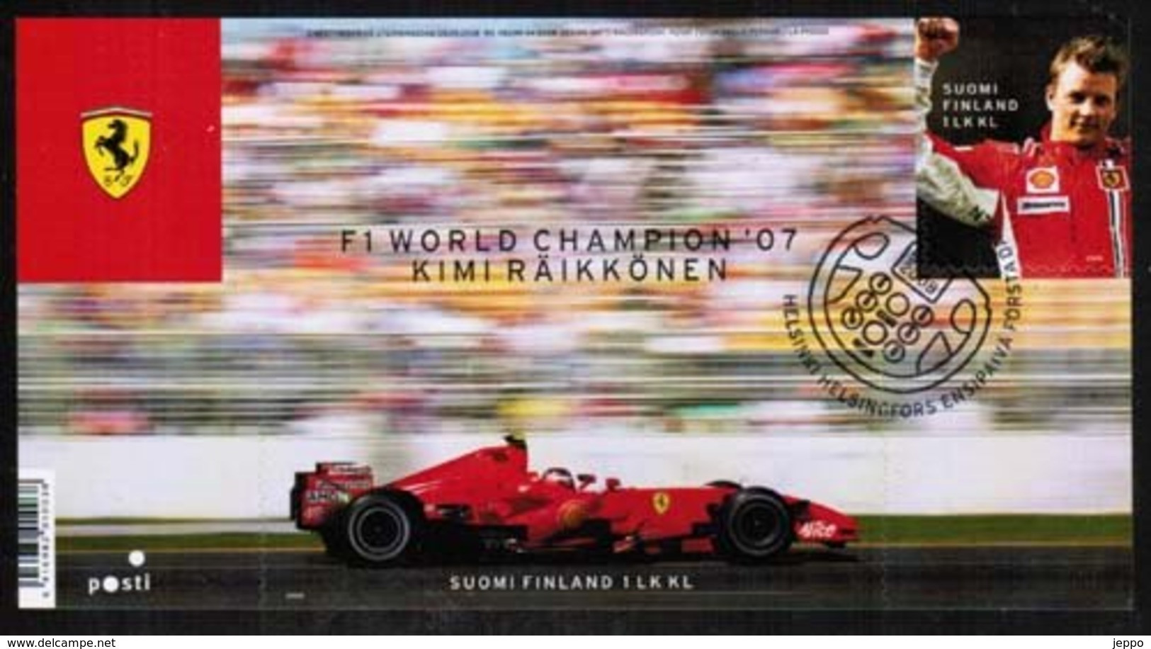 2008 Finland Kimi Räikkönen F1-winner, Miniature Sheet FD Stamped. - Blocchi E Foglietti