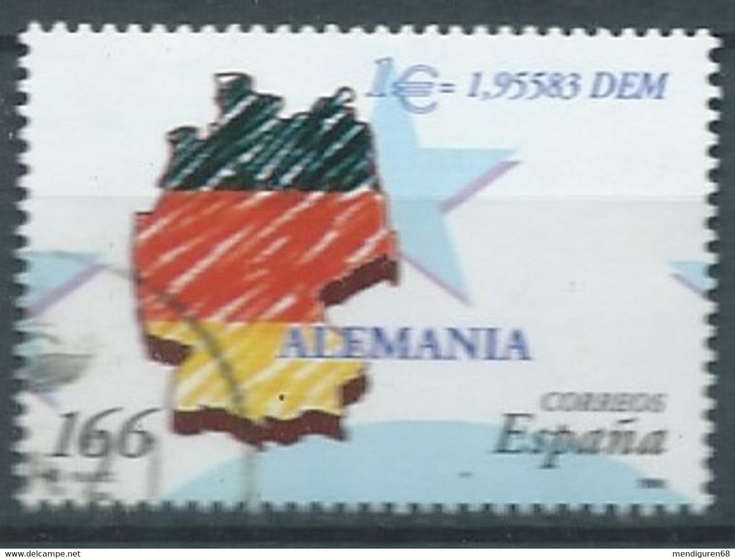 ESPAGNE SPANIEN SPAIN ESPAÑA 1999 DEUSTSCHLAND GERMAY FLAG ALEMANIA  USED ED 3633 YT 3201 MI 3467 SG 3567 SC 2995B - Usati